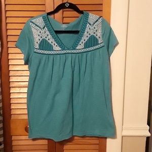 Top with embroidery